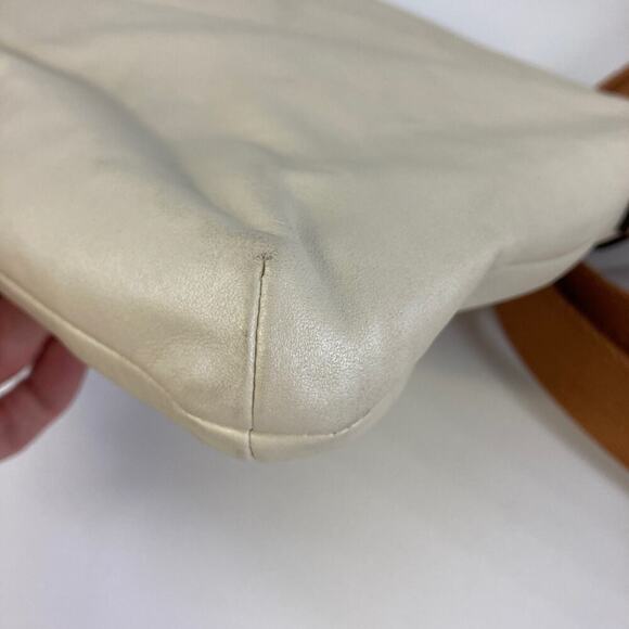 COACH F45012 WHTIE, BROWN SMALL LEATHER CROSSBODY BAG ASIS - Picture 9 of 15